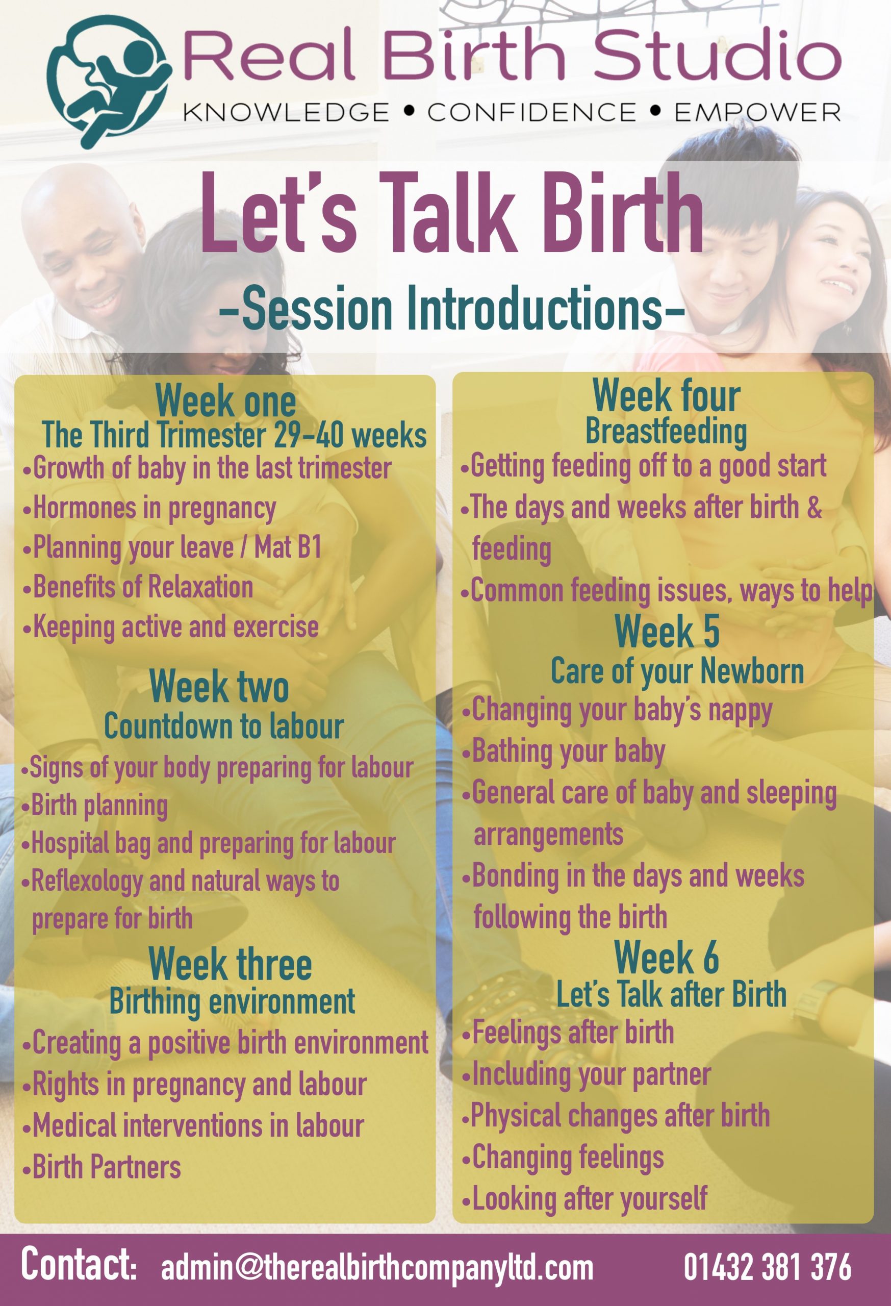 Lets Talk Birth 6 week plan